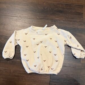 Rylee + Cru Heart Print Sweatshirt Top  6-12 Months